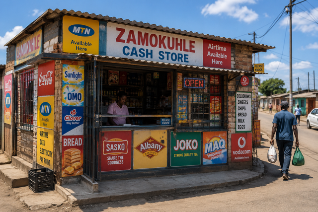 Local Spaza offering airtime, bread, and community essentials